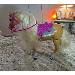 Vintage 1994 Mattel Barbie High Stepper Horse and Accessories Tested Works EUC